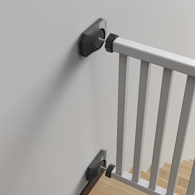 ICERO - Baby Gate Wall Protector - Protect Walls & Doorways from Pet & Dog Gates - for Child Pressure Mounted Stair Safety Gate- 8 Pack, Black - Image 4